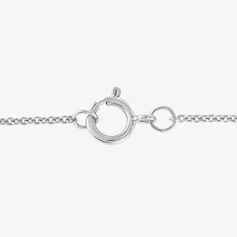 (G, Si1-Si2) Womens 1/2 CT. T.W. Lab Grown White Diamond Sterling Silver 18 Inch Pendant Necklace