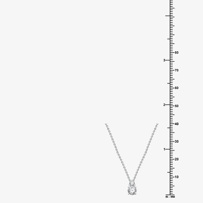 (G, Si1-Si2) Womens 1/2 CT. T.W. Lab Grown White Diamond Sterling Silver 18 Inch Pendant Necklace