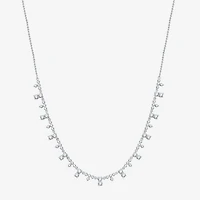 (G, Si1-Si2) Womens White Diamond 12 Inch Tennis Necklace