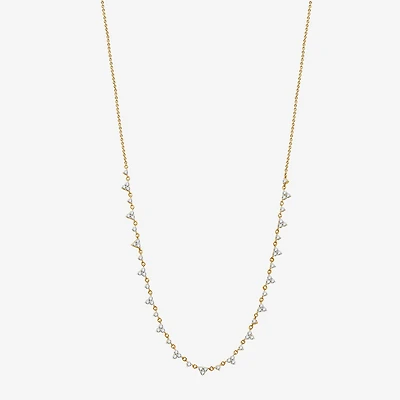 (G, Si1-Si2) Womens 2 CT. T.W. Lab Grown White Diamond 14K Gold Over Silver 18 Inch Pendant Necklace