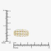 (F, Si2) Womens 3 3/8 Ct. T.W. Lab Grown White Diamond 14K Gold Over Silver Band