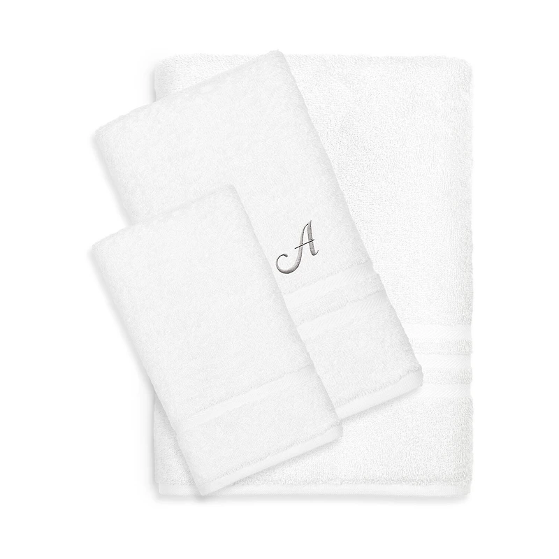 Linum Home Textiles Denzi Monogram Towel Collection 3-pc. Bath Set