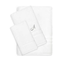 Linum Home Textiles Denzi Monogram Towel Collection 3-pc. Bath Set