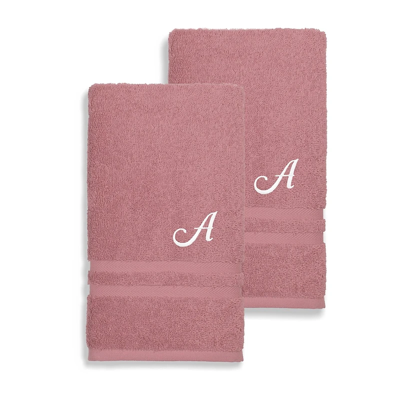 Linum Home Textiles Denzi Monogram Towel Collection 2-pc. Hand