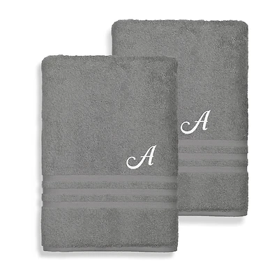 Linum Home Textiles Denzi Monogram Towel Collection 2-pc. Bath