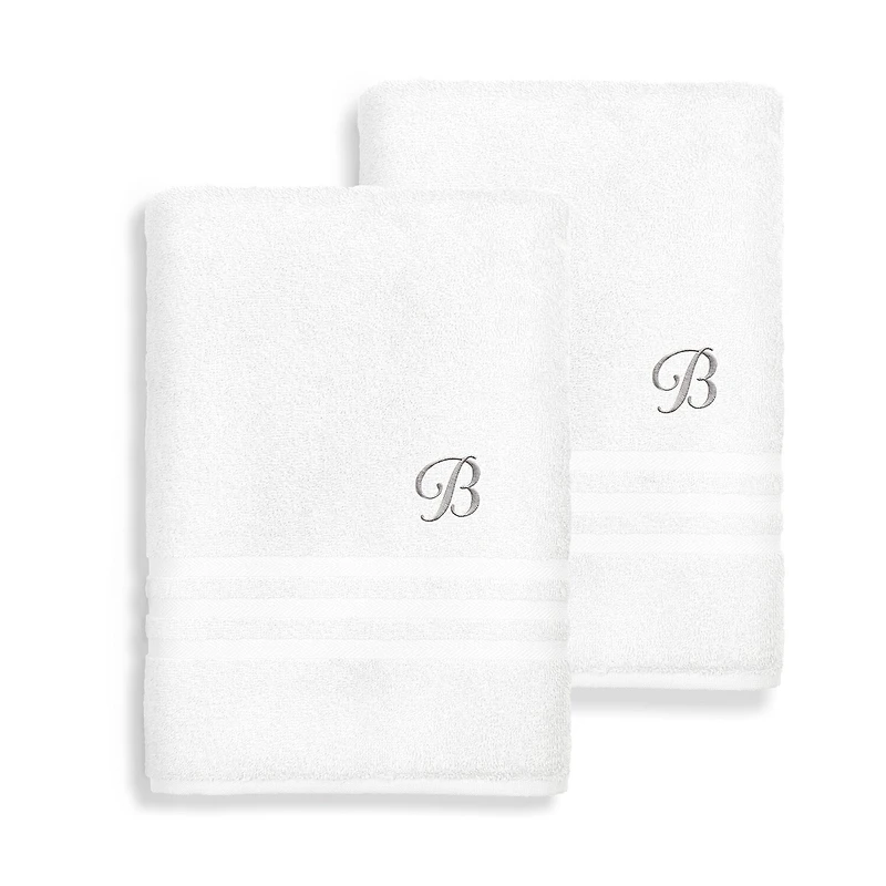 Linum Home Textiles Denzi Monogram Towel Collection 2-pc. Bath
