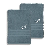 Linum Home Textiles Denzi Monogram Towel Collection 2-pc. Bath Sheet