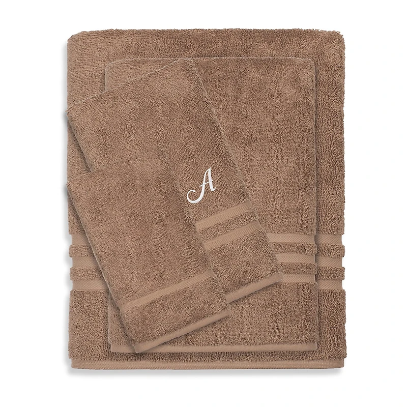 Linum Home Textiles Denzi Monogram Towel Collection 4-pc. Bath Set