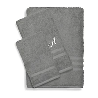 Linum Home Textiles Denzi Monogram Towel Collection 3-pc. Bath Set