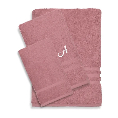 Linum Home Textiles Denzi Monogram Towel Collection 3-pc. Bath Set