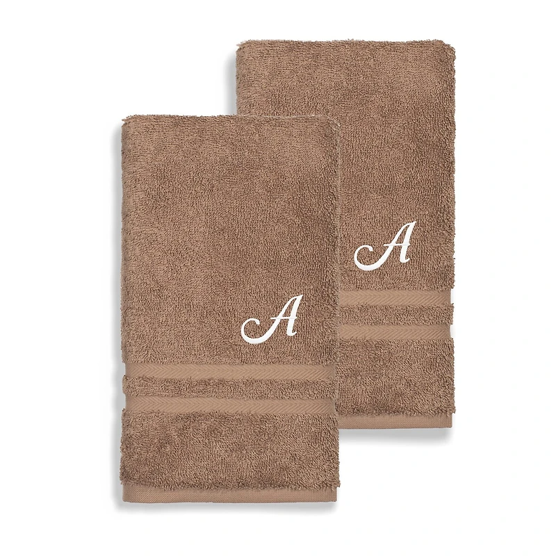 Linum Home Textiles Denzi Monogram Towel Collection 2-pc. Hand