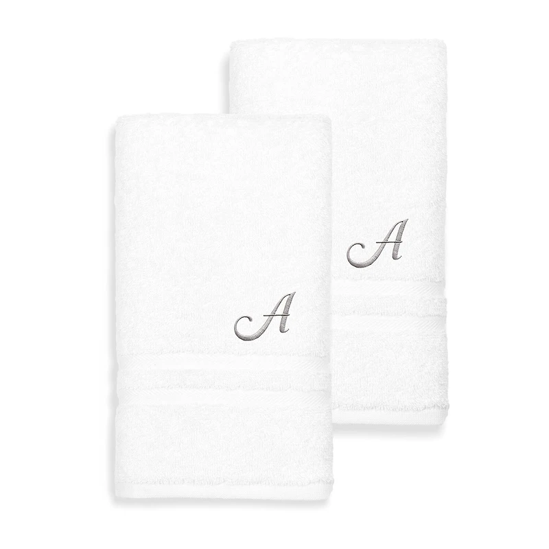 Linum Home Textiles Denzi Monogram Towel Collection 2-pc. Hand