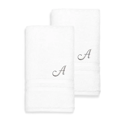 Linum Home Textiles Denzi Monogram Towel Collection 2-pc. Hand