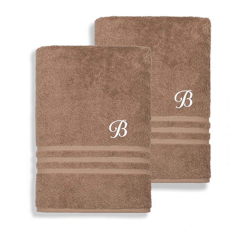Linum Home Textiles Denzi Monogram Towel Collection 2-pc. Bath