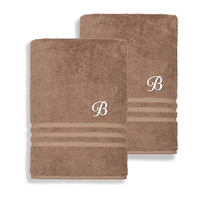 Linum Home Textiles Denzi Monogram Towel Collection 2-pc. Bath