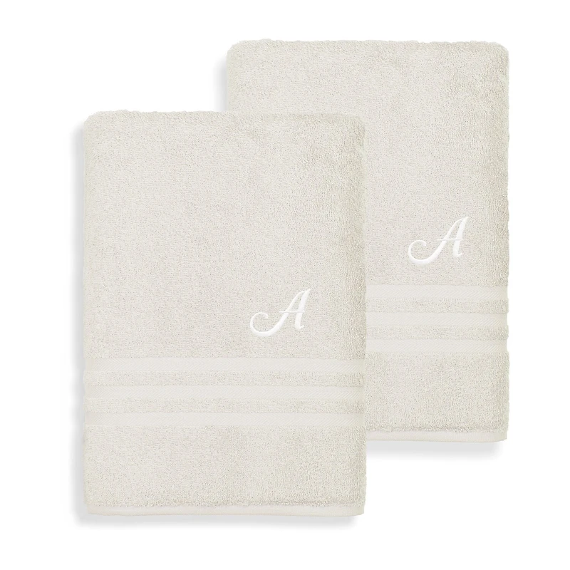 Linum Home Textiles Denzi Monogram Towel Collection 2-pc. Bath