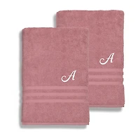 Linum Home Textiles Denzi Monogram Towel Collection 2-pc. Bath Sheet