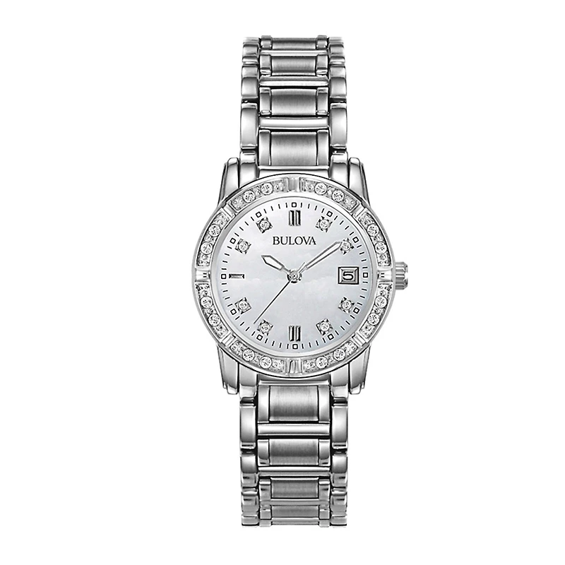 Bulova® Womens 1/8 CT. T.W. Diamond Watch 96R105