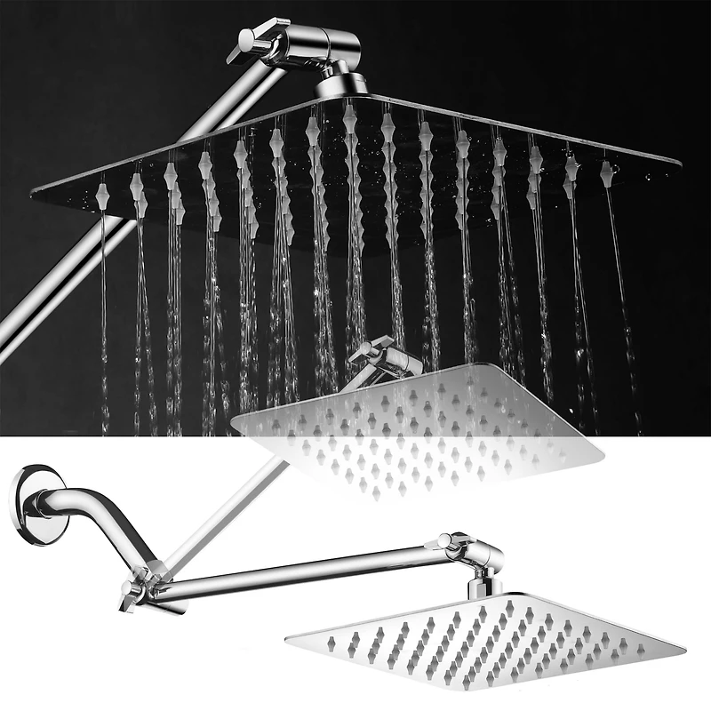 HotelSpa® Mega-Size 8" Square Rainfall Showerhead