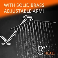 HotelSpa® Mega-Size 8" Square Rainfall Showerhead