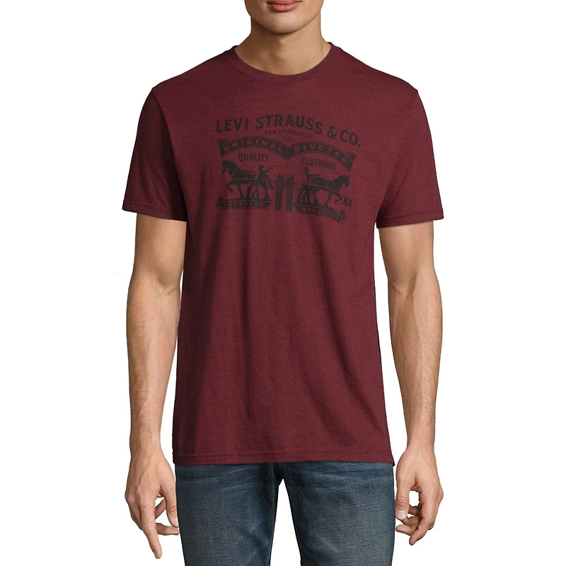 Levi's® Vellum Mens Crew Neck Short Sleeve Regular Fit Graphic T-Shirt