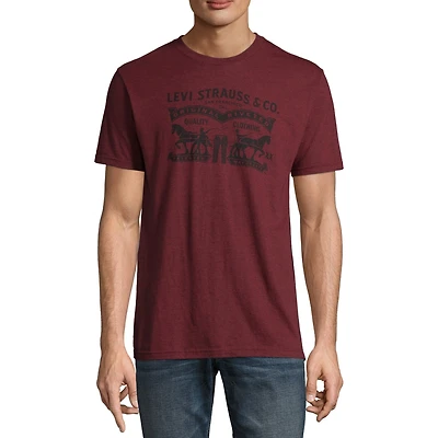 Levi's® Vellum Mens Crew Neck Short Sleeve Regular Fit Graphic T-Shirt