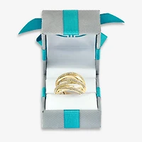 Effy Final Call Womens 1/2 CT. T.W. Natural Diamond 14K Gold Crossover Band