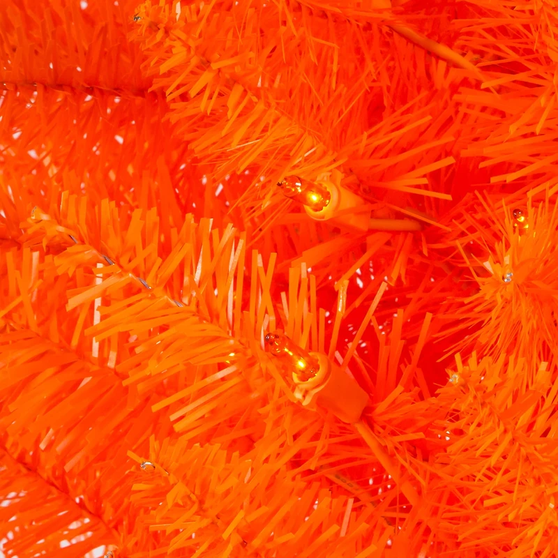 Kurt Adler Foot Pre-Lit Orange Slim Tree