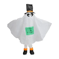 Set of 3 Ghost  Pumpkin and Bat Standing Halloween Kid Figures 36in