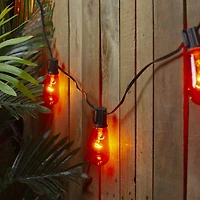 10ct Orange Edison E17 Halloween Light Set - 9ft Black Wire