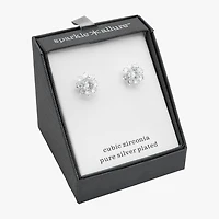 Sparkle Allure Cluster Cubic Zirconia 11mm Flower Stud Earrings