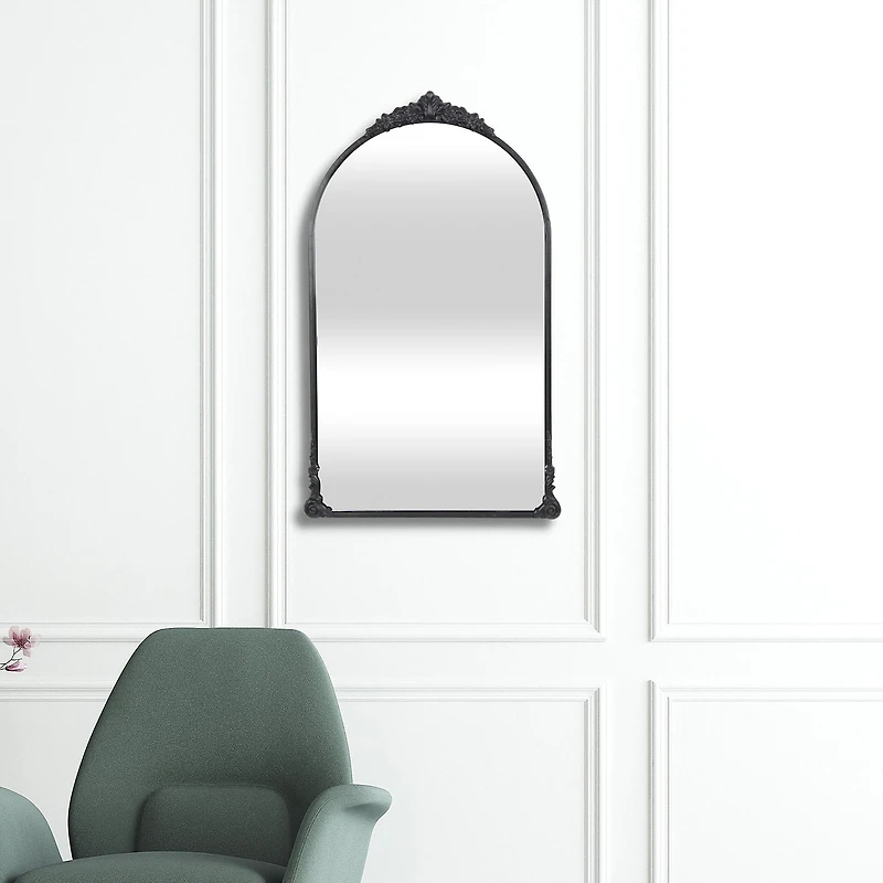 Cheungs Everlaine Modern Victorian Black Wall Mount Wall Mirror