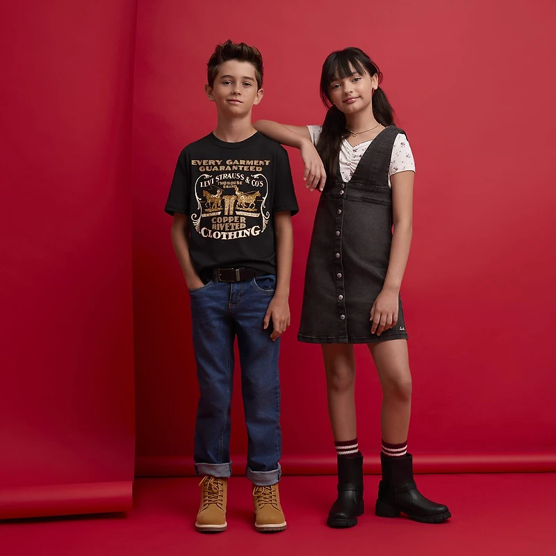 Levi's® Girls Short Sleeve Regular Fit Graphic T-Shirt