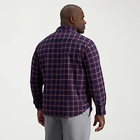 Haggar Mens Long Sleeve Regular Fit Big and Tall Button-Down Shirt