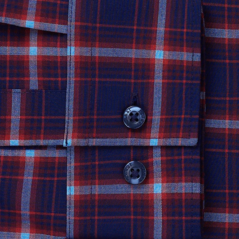 Haggar Mens Long Sleeve Regular Fit Big and Tall Button-Down Shirt