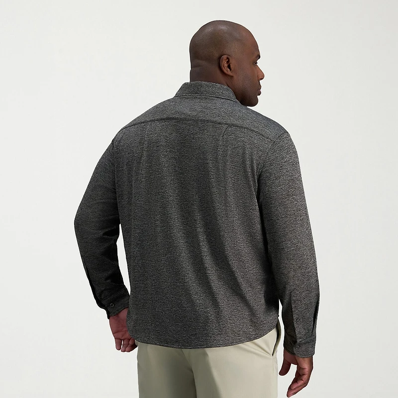 Haggar Mens Long Sleeve Regular Fit Big and Tall Button-Down Shirt