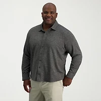 Haggar Mens Long Sleeve Regular Fit Big and Tall Button-Down Shirt