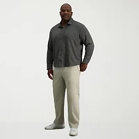 Haggar Mens Long Sleeve Regular Fit Big and Tall Button-Down Shirt