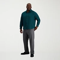 Haggar Mens Long Sleeve Regular Fit Big and Tall Button-Down Shirt