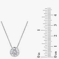 (F / Si2) Womens 2 CT. Lab Grown White Diamond 10K Gold Round 18 Inch Pendant Necklace