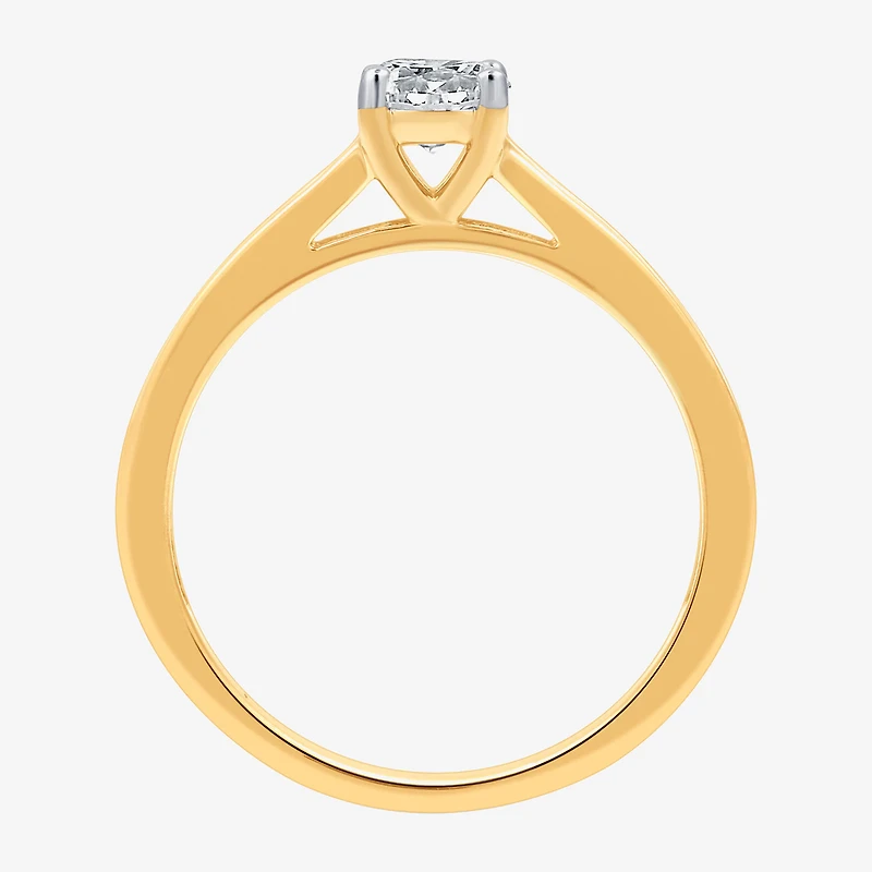 (H-I/I1) Womens 1 CT. T.W. Lab Grown White Diamond 14K Gold Over Silver Side Stone Bridal Set