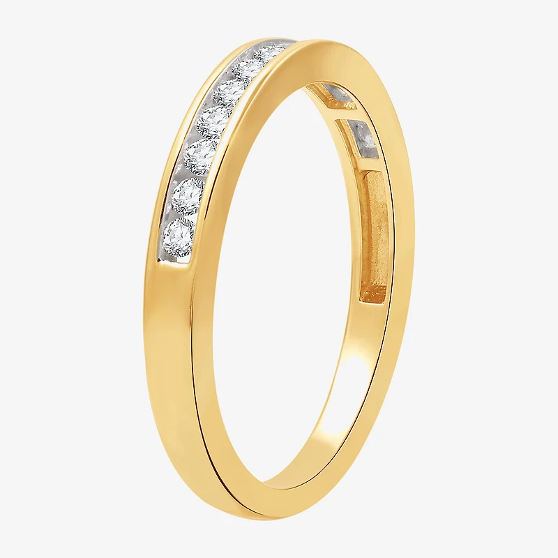 (H-I/I1) Womens 1 CT. T.W. Lab Grown White Diamond 14K Gold Over Silver Side Stone Bridal Set