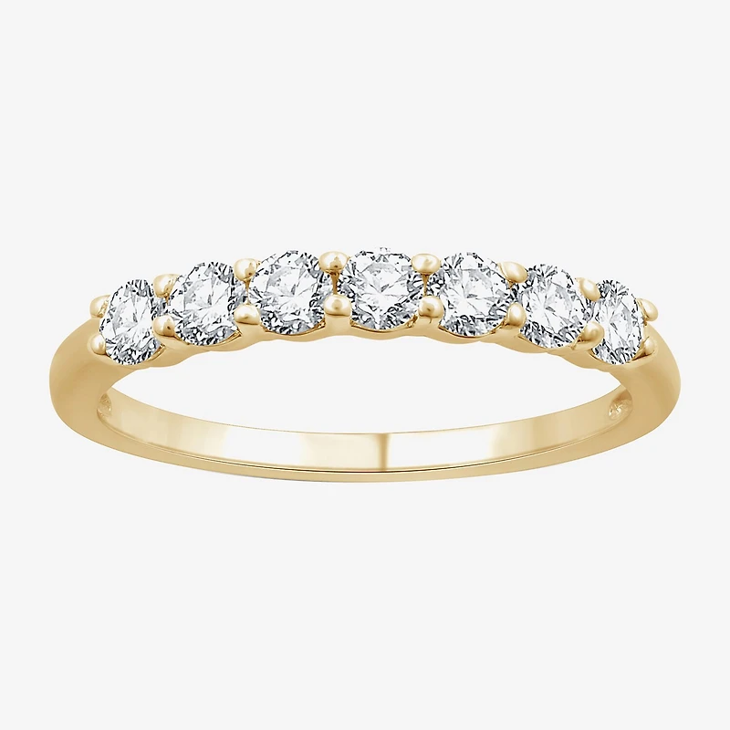 (G,Si1-Si2) Womens 2MM 1/2 CT. T.W. Lab Grown White Diamond Sterling Silver Wedding Band