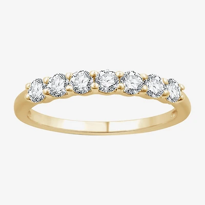 (G,Si1-Si2) Womens 2MM 1/2 CT. T.W. Lab Grown White Diamond Sterling Silver Wedding Band