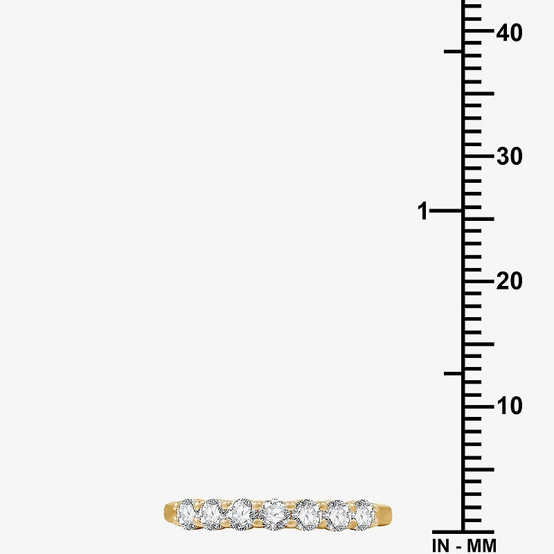 (G,Si1-Si2) Womens 2MM 1/2 CT. T.W. Lab Grown White Diamond Sterling Silver Wedding Band