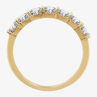 (G,Si1-Si2) Womens 2MM 1 CT. T.W. Lab Grown White Diamond Sterling Silver Wedding Band