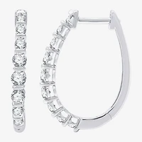(G, Si1-Si2) Womens 1 CT. T.W. Lab Grown White Diamond 14K Gold Over Silver 3 Pair Jewelry Set