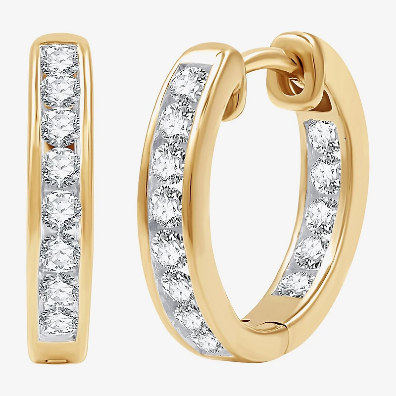 (G, Si1-Si2) Womens 1 CT. T.W. Lab Grown White Diamond 14K Gold Over Silver Sterling Silver 3 Pair Earring Set
