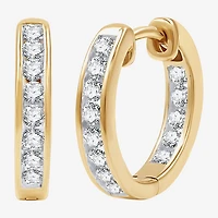 (G, Si1-Si2) Womens 1 CT. T.W. Lab Grown White Diamond 14K Gold Over Silver Sterling Silver 3 Pair Earring Set