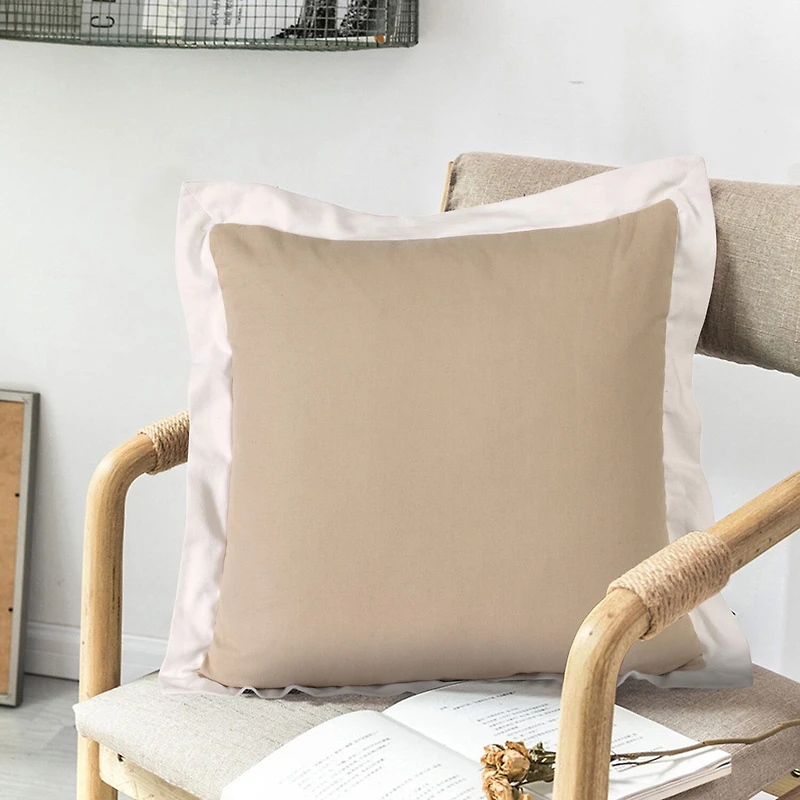 LR Home Neela Bordered Square Throw Pillow